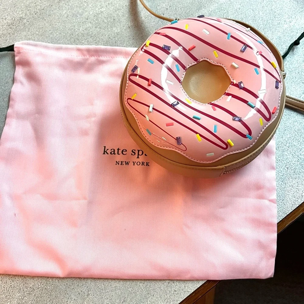NEW Kate Spade,(RARE) Donut Crossbody Bag 3D Coffee Break Sprinkle Purse Size OS